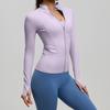 Naked Yoga Clothes Sports Jacket Slim Nylon Stand-Up Collar Tight Jacket Top Running Fitness Clothes