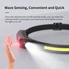 COB LED čelovka Indukční čelovka Vestavěná baterie USB dobíjecí hlavová svítilna Venkovní kemping Rybářské čidlo Přední světlo