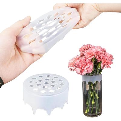 Silicone Blossom Grid Flower Arranger, 2026 New Flexible Floral Stem Holder for Vases, Water Proof & Reusable Flower Grid for Easy DIY