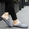 2025 New Men's Slippers Leather Summer Flat Bottom Outdoor Non Slip Comfortable Luxury Trendy Set Wearing Half Slippers 39-44