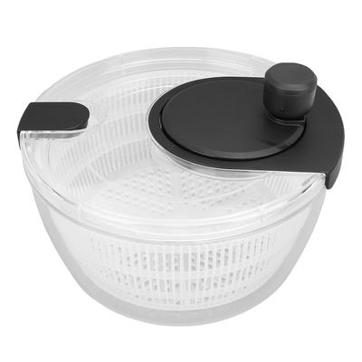 Kézi Salátacentrifuga Átlátszó Műanyag Kézi Hajtókaros Zöldségmosó Szárító Lecsepegtető Konyhába