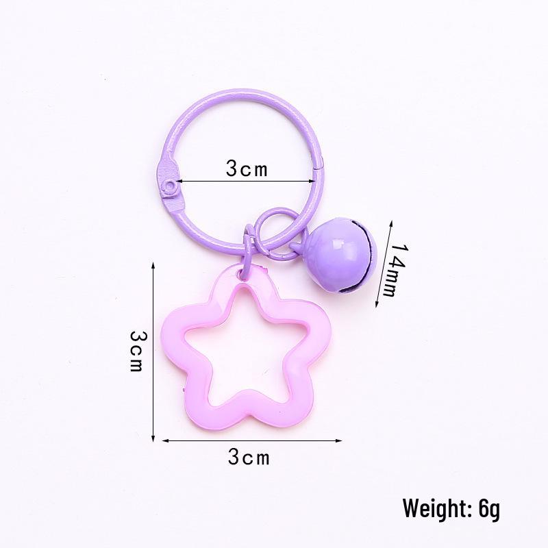 Vibrant Star Acrylic Keychain & Earphone Case Charm for Couples