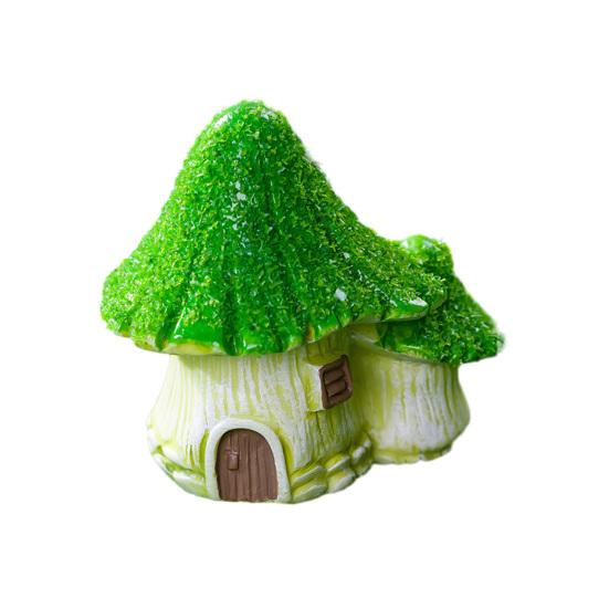 

Resin Mushroom House Figurine for DIY Terrarium & Fish Tank Decor Cute Fairy Garden Ornament Miniature Desktop Decoration for Home Office Party Unique C