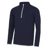 Just Cool Mens Plain Quarter Zip Sweatshirt