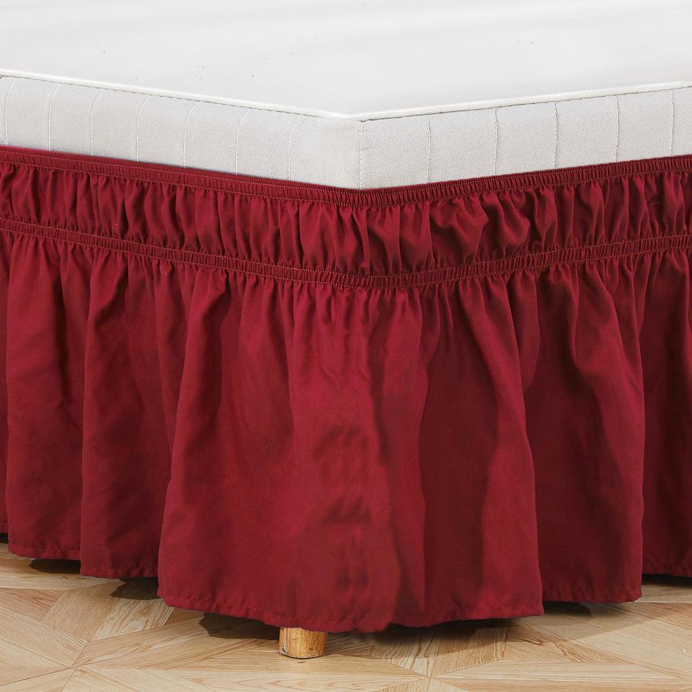 Solid Color Elastic Bed Skirt Suitable for Bedroom Decoration90cm/100cm/150cm/200cm The Bed