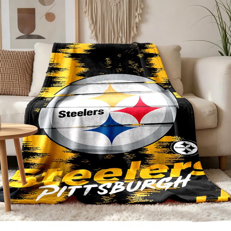 Pittsburgh Steelers Soft and comfortable flannel Suitable for sofas living rooms outdoor camping travel and also makes a great anniversary gift