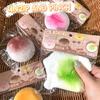 New Kawaii Cartoon Egg Tart Mochi Slow Rebound Squeeze Toy Soft Foot Shaped Portable Fidget Stress Relief Gift