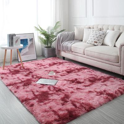 Nordischer Seiden- und Wollteppich: Wohnzimmer Couchtischteppich, Schlafzimmer Vollflächige Nachttisch-Bodenmatte