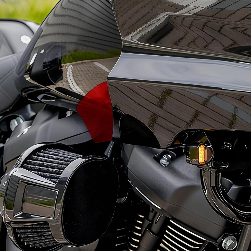 HCmotorku Fairing Air Deflector Side Wing Windshield for Harley Low Rider FXLRST 2022 and later models (Red)