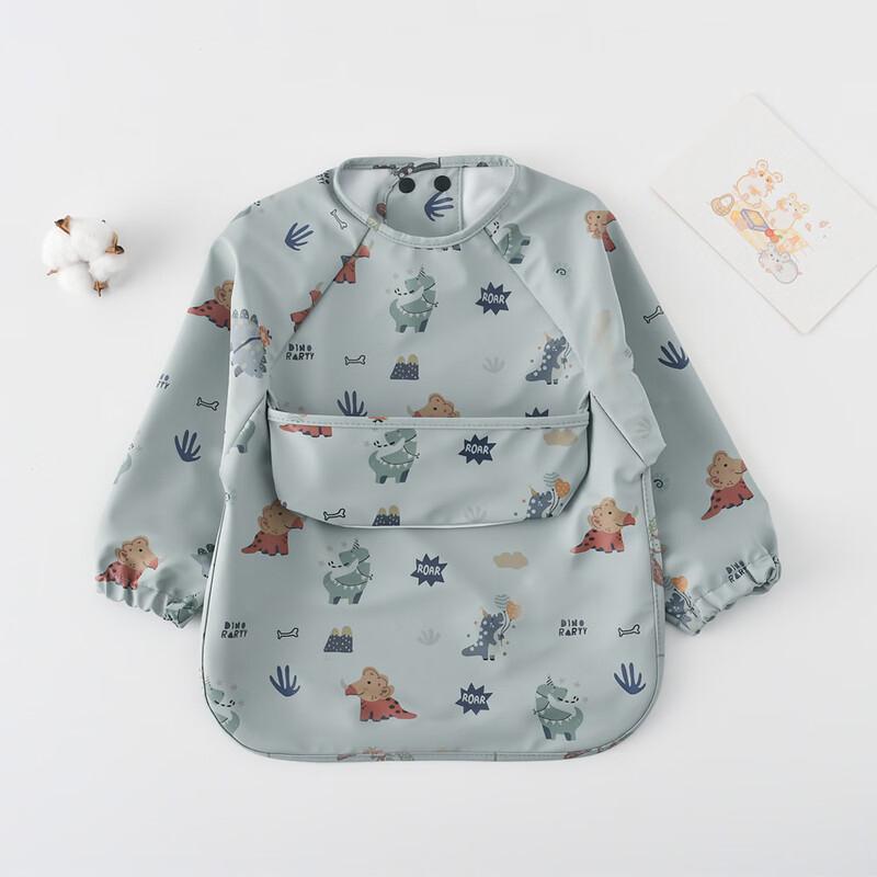 Kids Waterproof Long-Sleeve Bib Apron