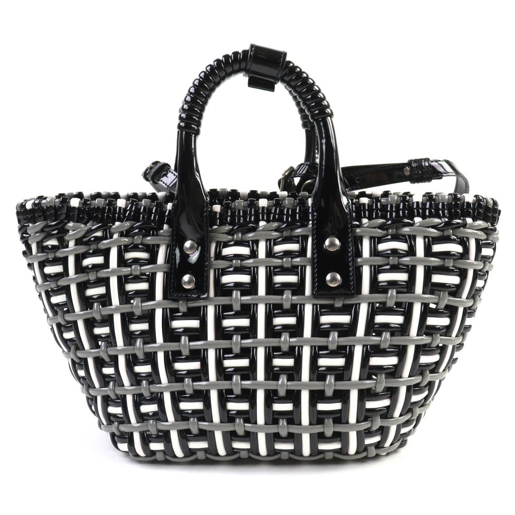 Excellent BALENCIAGA Shoulder Bag Bistro Basket Bag XS 2WAY Handbag Enamel Women 671342 Used