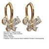Yousheng 1 Pair Hoop Earrings Shiny Cubic Zirconia Temperament Geometric Electroplating Decorative Gifts Women Butterfly Pendant Earrings Fashion