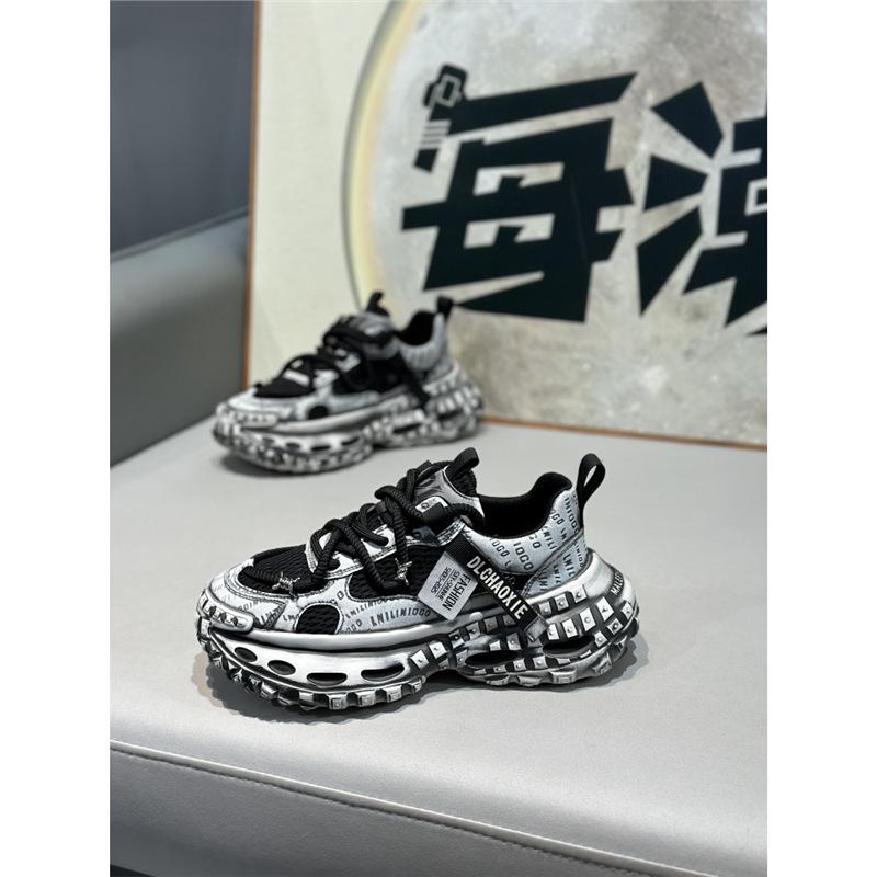 Summer New Low-top Mesh Breathable and Comfortable Casual Thick-soled Lace-up Dad Shoes Dl