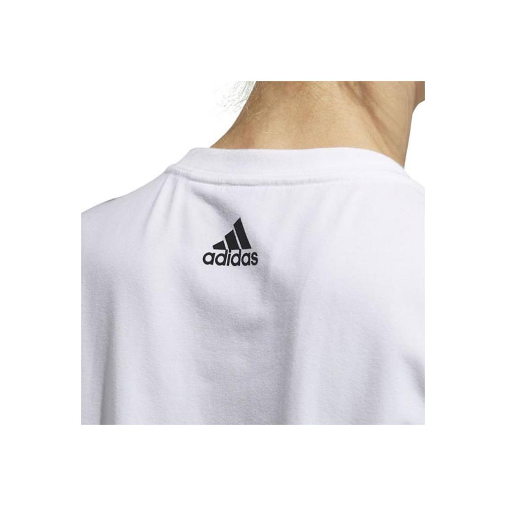 Adidas Mountain Logo Sports Short Sleeve Tee Women Tops White GP0673