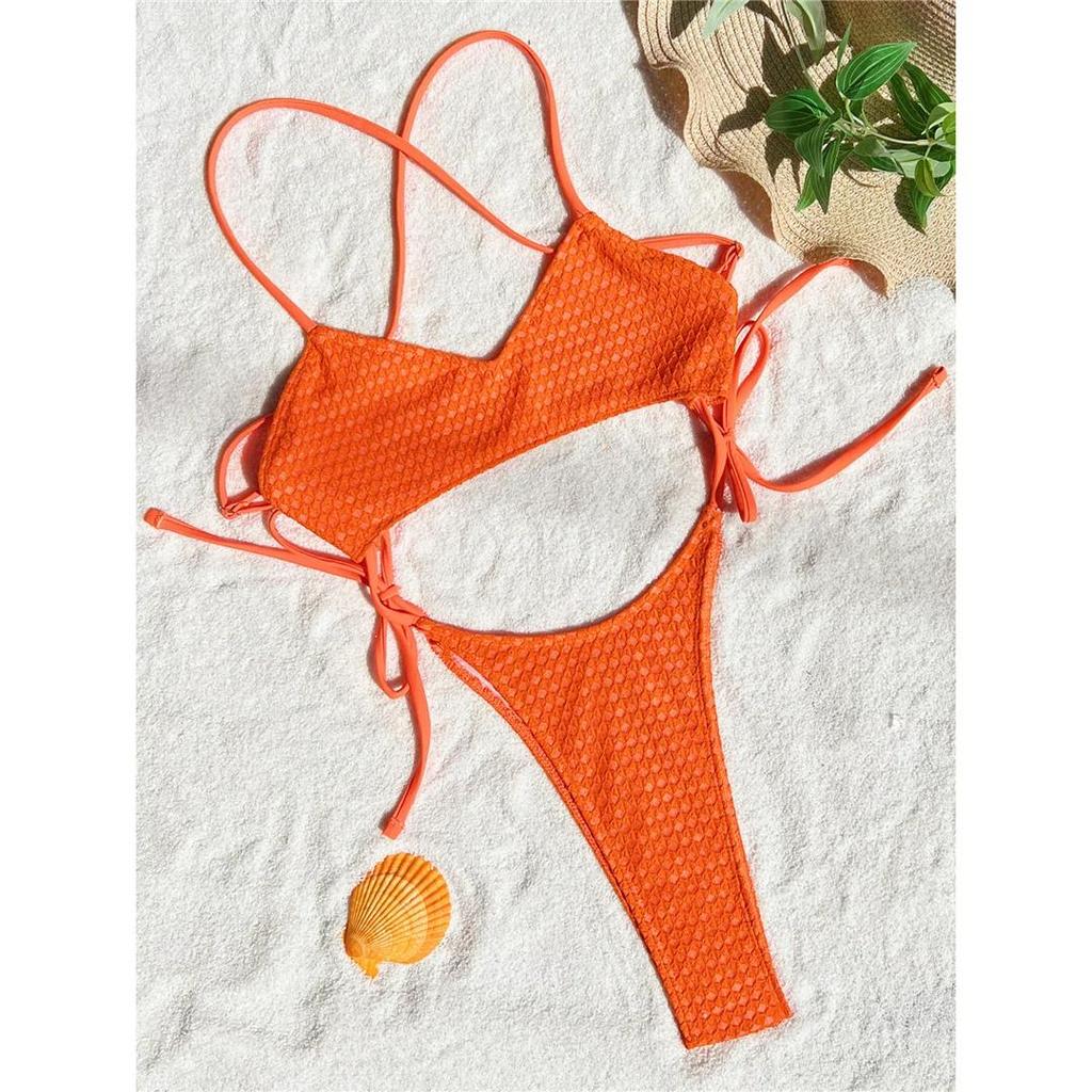 Tummy Cut Out Wrinkled One Piece Swimsuit Women Swimwear Female Cross Back High Leg Cut Bather Bathing Suit Swim