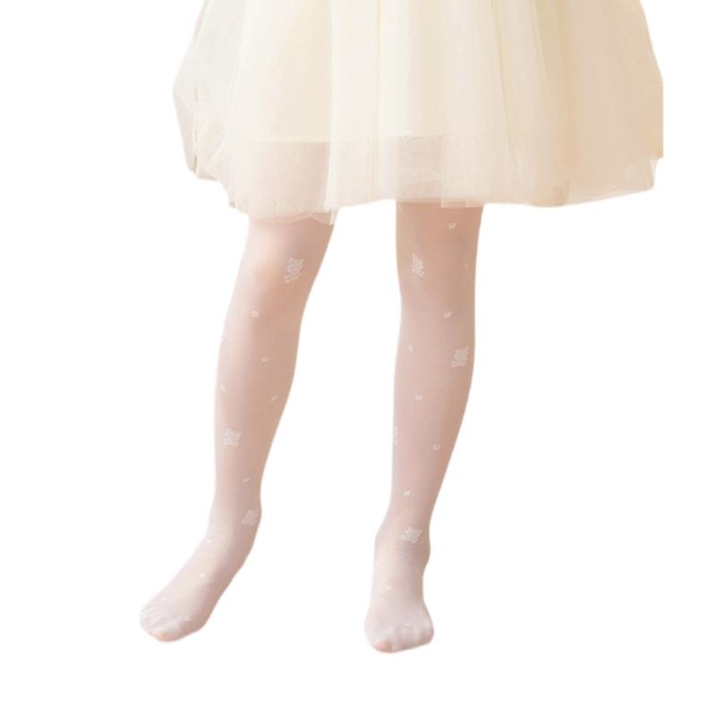 Soft Velvet Tights for 4-15 Years Girls Breathable Snagging Proof Design Ballet Dance Practices Leggings Bear Pantyhose