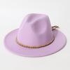 Western cowboy hat, vintage wide-brimmed jazz woolen hat, men's ribbon felt hat, Mongolian street dance Tibetan knight hat
