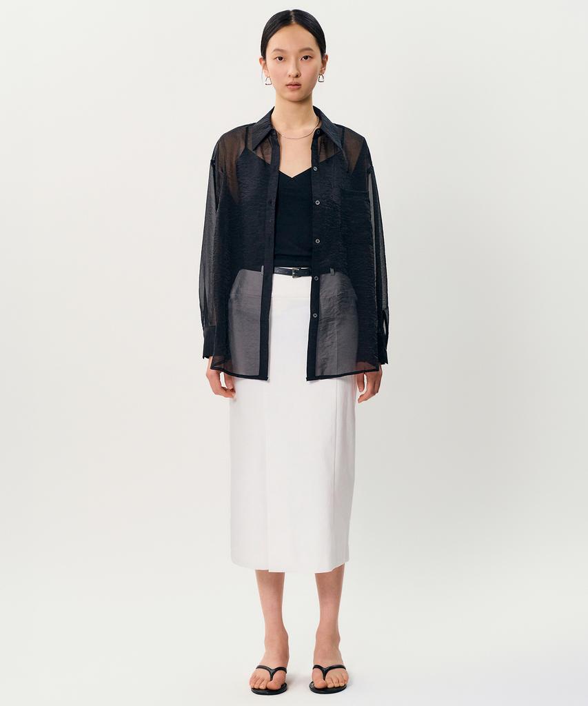 Meibeoyu Deia Cross Blouse _ Black