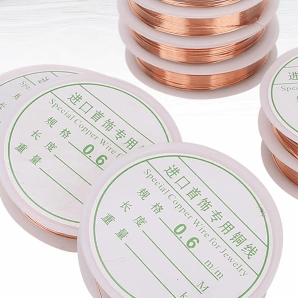 10 Stück Roségoldfarben Schmuck Kupferdraht 0,6 mm Halskette Schmuck Perldraht Perlenzubehör