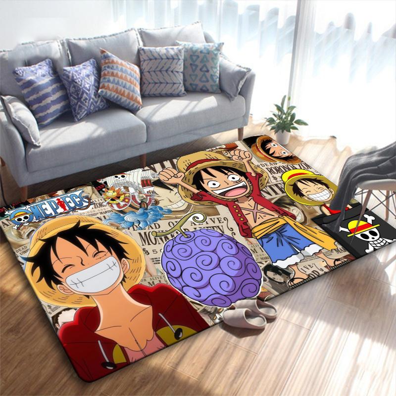 Anime One-Piece Adventure Carpet Rug for Living Room Bedroom Home Sofa Decoration,Kids play Non-slip Floor Mat