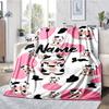 Custom Name Cow Theme Printed Blanket - Perfect for Couch, Bed, Travel & Outdoor Use | Machine Washable, Cozy & Durable.
