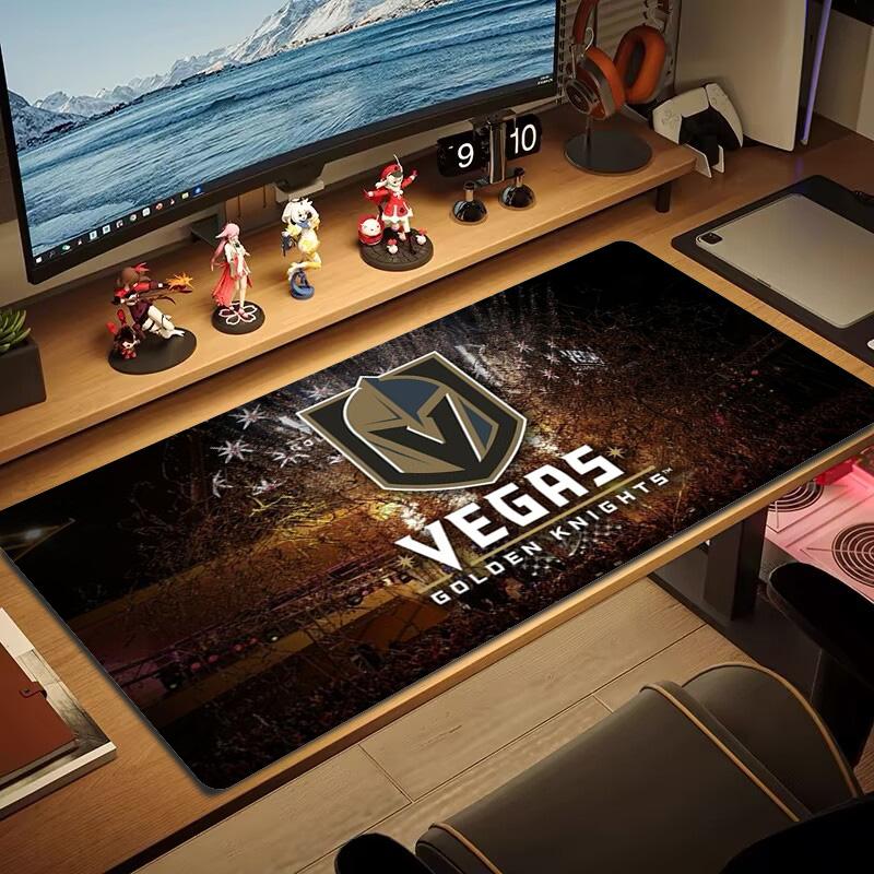 Vegas Golden Knights Logo Color Mouse Pad Large Gaming Table Cushion Non-slip Laptop Tablet Big Mousepad XXL Mat Mini PC Playmat With Lock edge