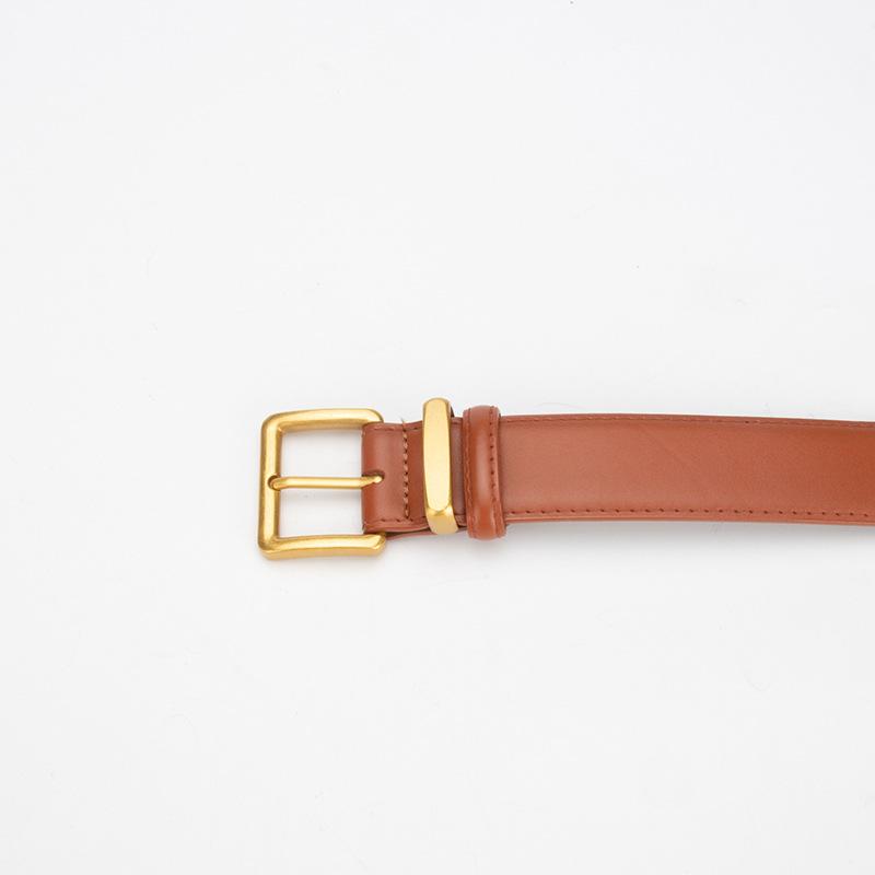 Belt for Women's Genuine Leather Simple Pin Buckle Versatile Fashion High-end Casual Jeans Decorative Belt for Women
