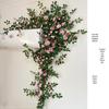 Rose Vine Artificial Flower Decor for Air Conditioner Pipes or Balcony Railings