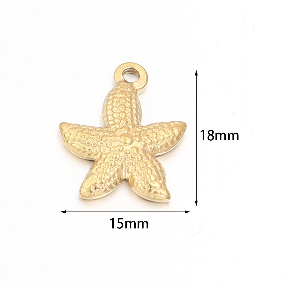 2Pcs Stainless Steel Marine Animal Pendant Dolphin Starfish Shell Shape Charms For Jewelry Making DIY Fashion Necklace Earrings