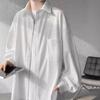 Long Sleeve Loose Large Size Solid Color Shirt