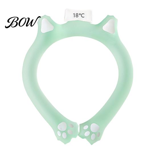 Lightweight Neck Cooler Cat Ear Cooling Tube for Summer, Reusable Adjustable Wearable Ice Cold Wrap Ring, Heatstroke Prevention Collar Outdoor Cycling