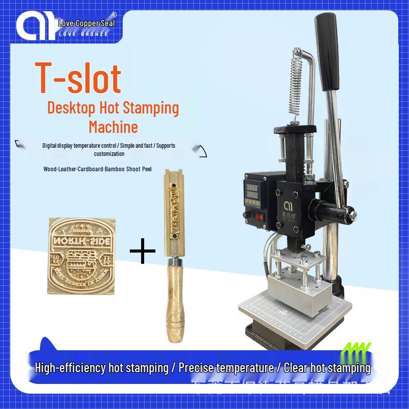 Pressa a Caldo Compatta Multifunzione con Slot a T per Stampa su Pelle e Legno