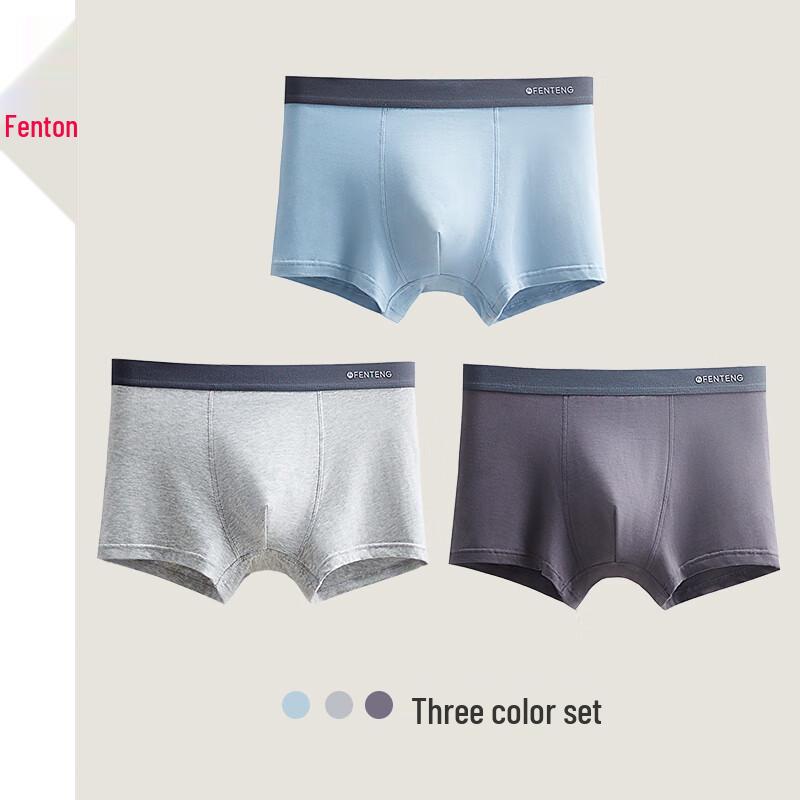 Fenteng Men's 2025 Spring/Autumn Pure Cotton Antibacterial Boxer Briefs