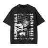 T-shirts Lavés Horreur Silent Hill Nuit du Paradis Hip Hop T-shirt Street Streetwear Manches Courtes Hauts Imprimés T-shirts Hommes Femmes