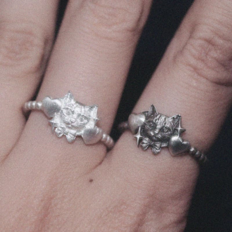 Tomorrowobject Cat Portrait. Small Ring