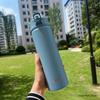 Tyeso 600/750ML Stainless Steel Vacuum Flask With Straw Car Thermal Cup Sports Water Bottle Travel Insulated Cup Thermal Mug