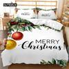 Christmas Duvet Cover Set Christmas Gift Bunny Candle Christmas Theme Bedding Set Double Queen King Size Polyester Quilt Cover