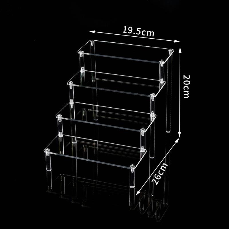 Clear Acrylic Display Stand For Anime Figures Cupcake Shelf Organizer Desserts Holder Jewels Display Risers Stand Perfume Stand