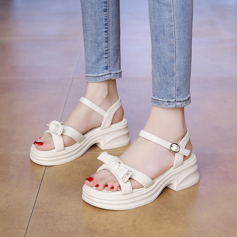 Fashion CRLAYDK Women's Sandals Fashion Comfort Platform Adjustable Strap Shoes Summer Walking Casual Outdoor Beach Dressy Slippers