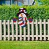 Snowman Fence Peeker Christmas Decoration Funny Wooden Christmas Fence Ornament Cute Snowman Peeking Yard Sign for Garden Courtyard Wall Holiday Home