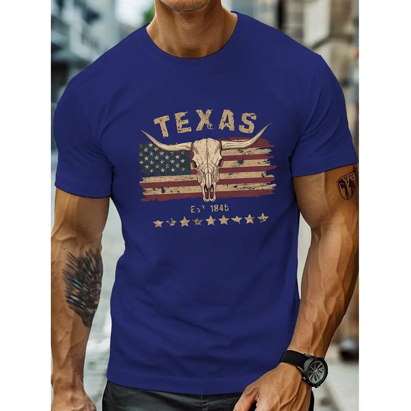 Neues Sommer Herrenmode T-Shirt Persönlichkeit Stier Aufdruck Herren T-Shirt Top