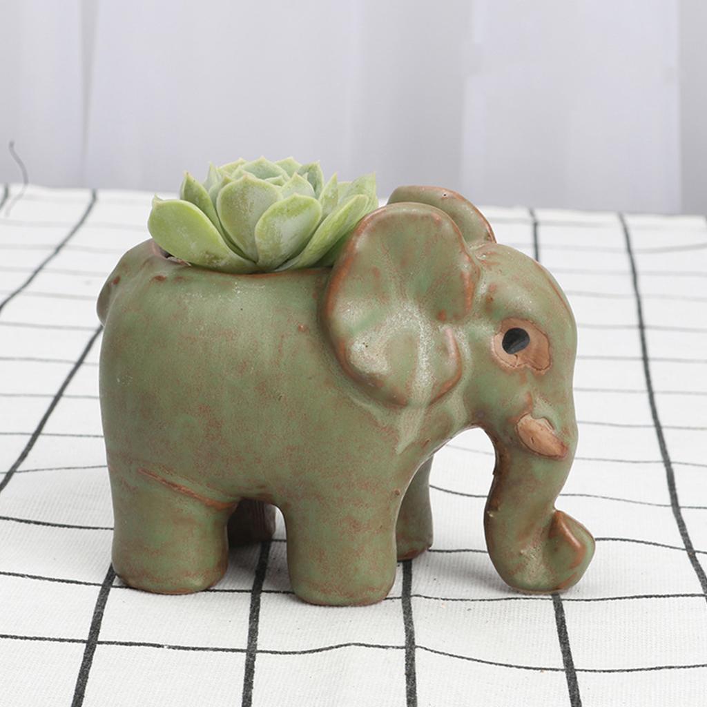 Ceramic Succulent Pot Cartoon Animal Planter Pot for Desk Home Decor