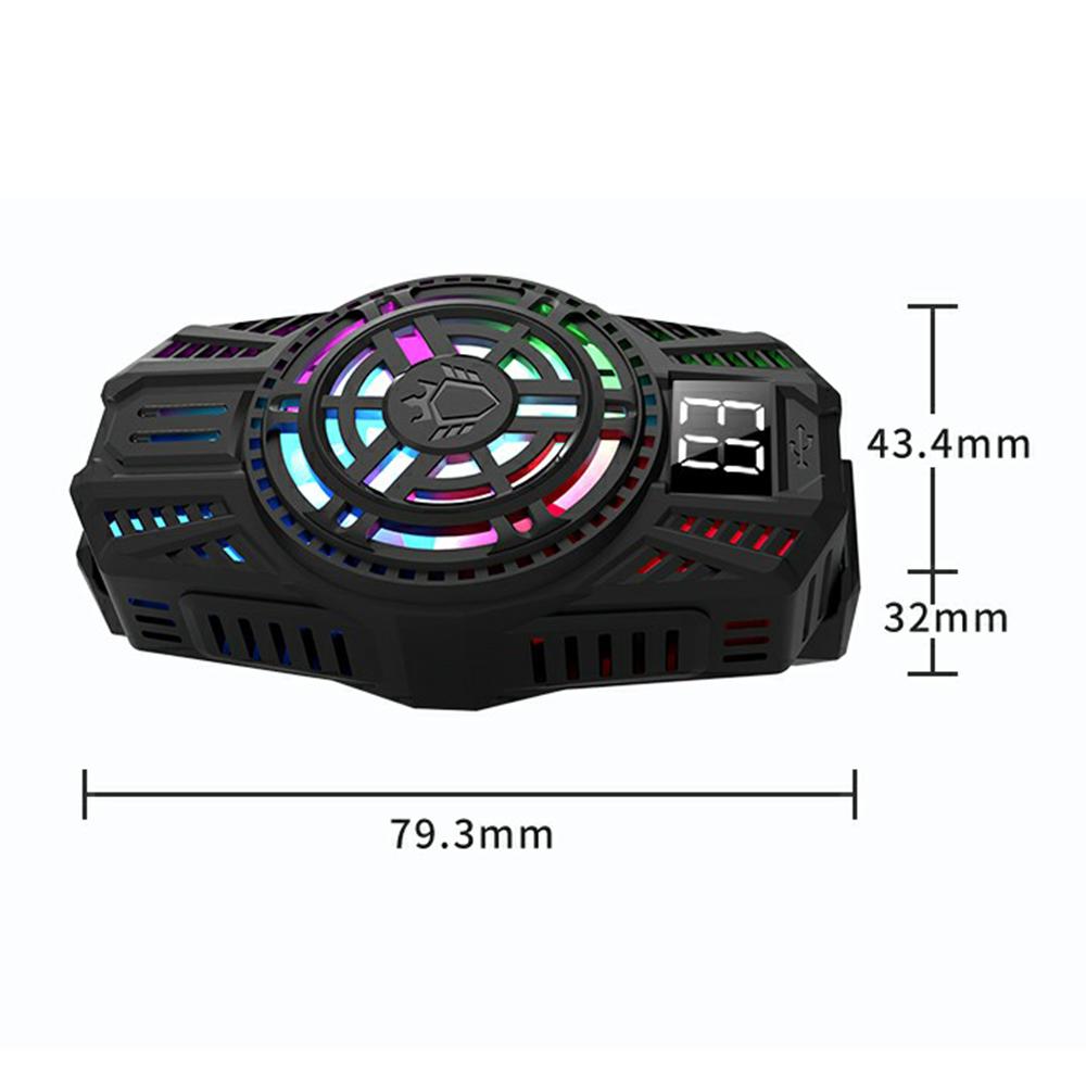 S06 Semiconductor Mobile Phone Radiator Colorful Light Smartphone Gaming Heat Dissipation Cooler