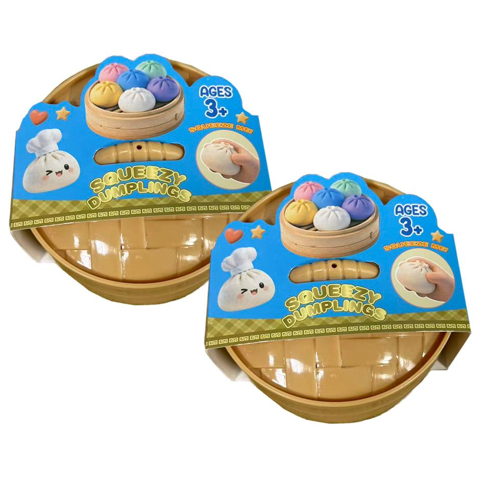 Scatola Cieca Dumpling Glitterato Squishy Giocattolo Sensoriale da Spremere per Alleviare lo Stress