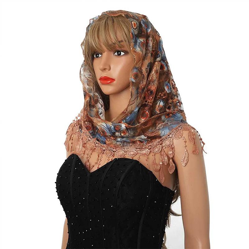 Blonde trekantskjerf med blomster Vår- og sommerstiler Pustende Uthult Ensfarget Trekant Dekorativt Hodebånd Blomstret Nytt