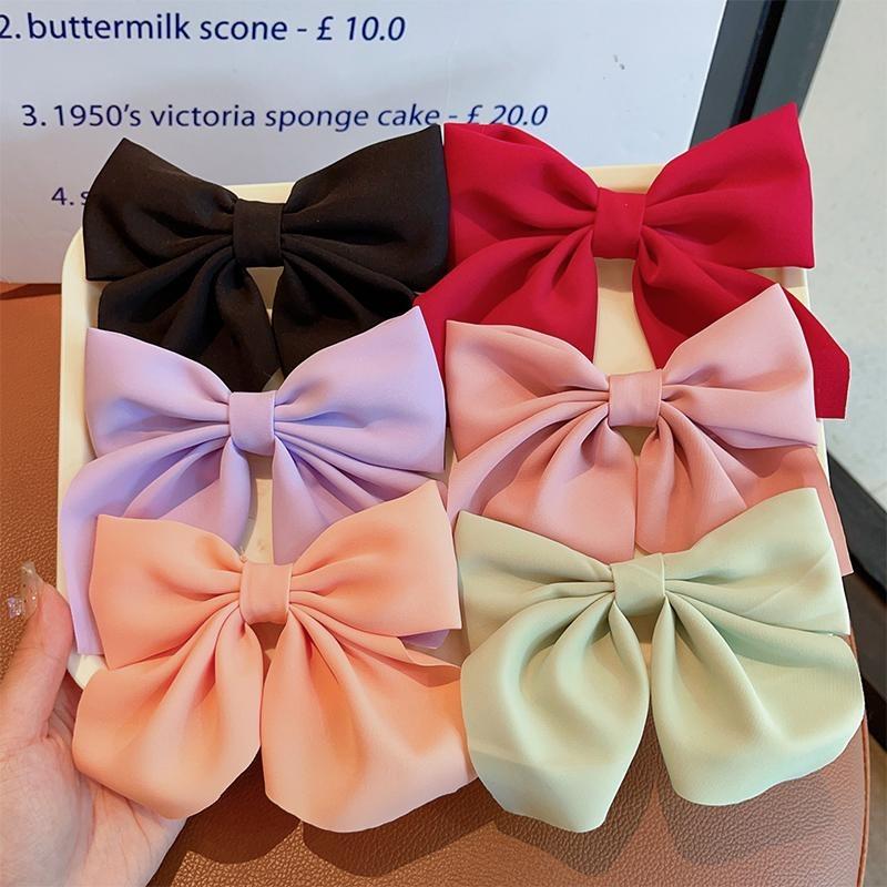 Elegante Haarspangen mit Schleife und Schleife, koreanische einfache Haarspangen mit Schleife und Schmetterling, Haarnadeln für Frauen und Mädchen, seitlicher Clip, Haar-Accessoires