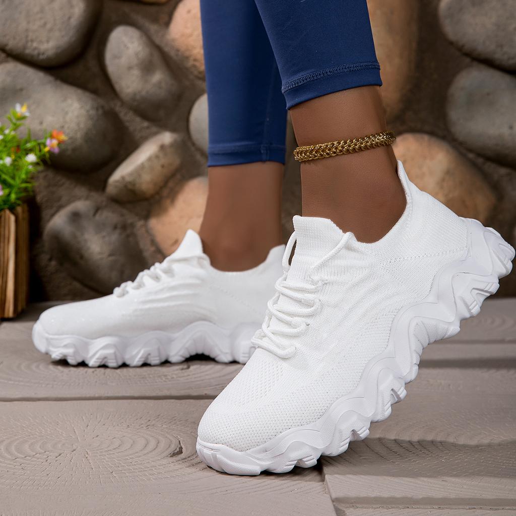 Luksusowe Damskie Buty Wysokiej Jakości Letnie Do Biegania Oddychająca Siateczka Gruba Podeszwa Antypoślizgowe Wszechstronne Buty Treningowe