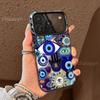 Blaue Nazar-Amulette Handyhülle Hülle für iPhone17 16 15 14 13 12 11 Pro/ Max/Plus stoßfeste Rückabdeckung Anti-Fingerabdruck