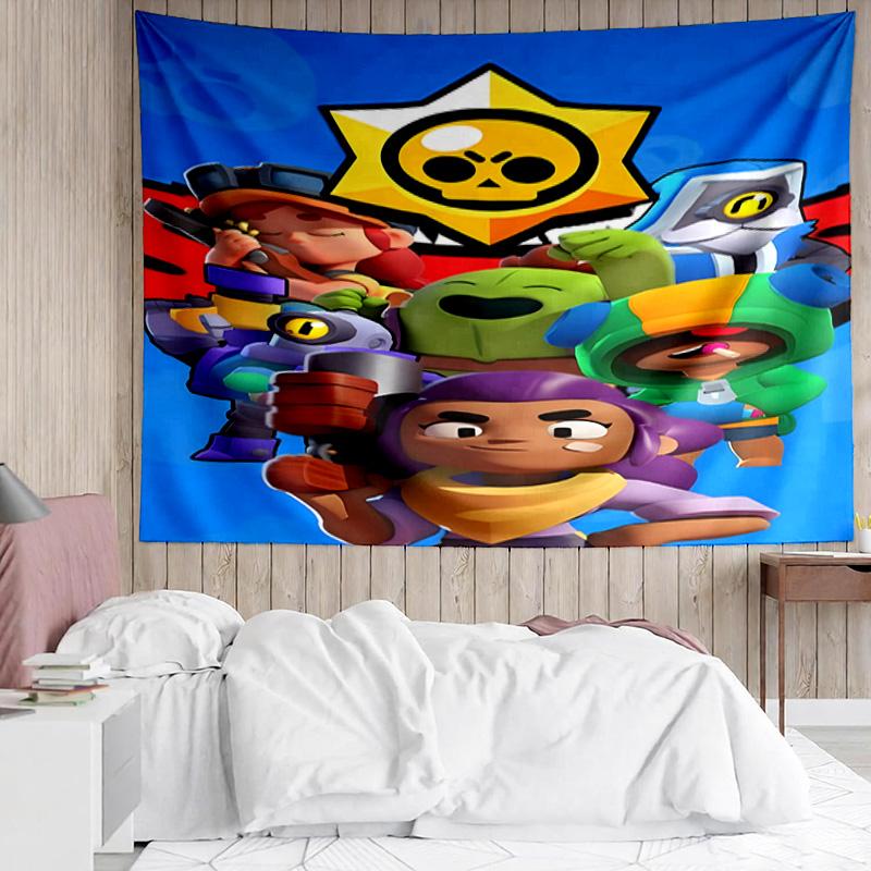 1PC Game Brawl Adventure Heroes K-pop Music Group Tapestry Accessories for Bedroom,Livingroom, Dormitory Room Wall Decor Fan Birthday Gifts