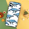 Blue Ocean Whales Pattern Phone Case For iPhone 17 16 14 13 12 11 15 Pro Max 12 13 Mini 16E 17 Air Shockproof Cover